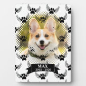 Dog Pet Memorial Custom Zwart-wit Fotoplaat (voorkant)