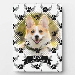 Dog Pet Memorial Custom Zwart-wit Fotoplaat