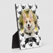 Dog Pet Memorial Custom Zwart-wit Fotoplaat (Zijkant)