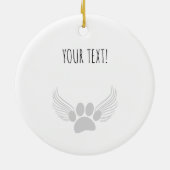 Dog Pet Memorial Custom Zwart-wit Keramisch Ornament (Achterkant)