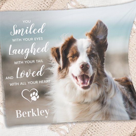 Dog Pet Memorial gepersonaliseerde foto herinnerin Fleece Deken