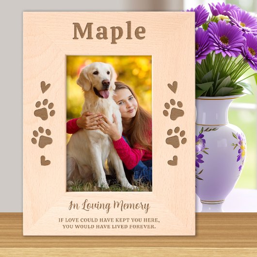 Dog Pet Memorial Gepersonaliseerde Hout Afbeelding Gegraveerde Lijstjes