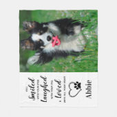 Dog Pet Memorial Pet Loss Gift Modern Foto Fleece Deken (Voorkant)