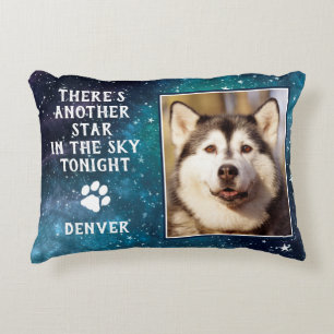 Dog Pet Memorial - Star Pet Photo - Pet Sympathie Accent Kussen