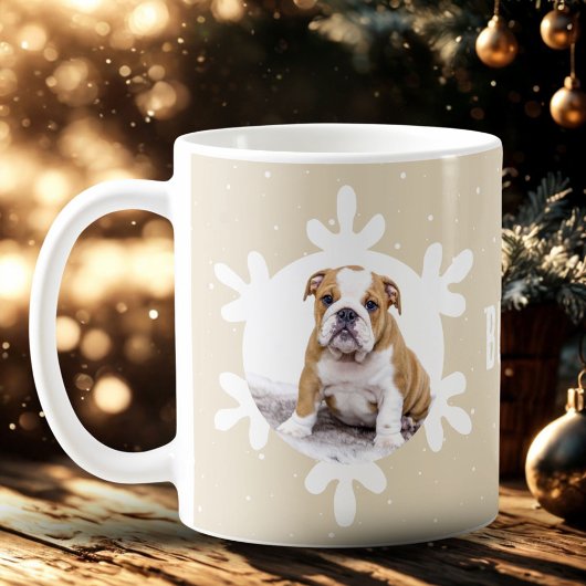 Dog Pet Name Photo Snowflake Koffiemok