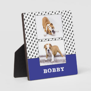 Dog Pet Paw Afdrukken 2 Foto Collage Keepslag Fotoplaat