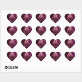 Dog Pet Paw Roos Burgund Glitter Heart Spark Hart Sticker (Vel)