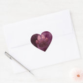 Dog Pet Paw Roos Burgund Glitter Heart Spark Hart Sticker (Envelop)