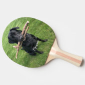 Dog Pet Persoonlijke naam en foto Tafeltennisbatje (Zijkant)