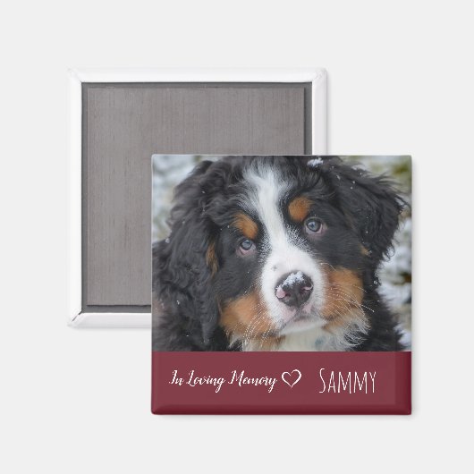 Dog Pet Photo Memorial - Pet Loss Sympathie Quote Magneet (Voorkant / Achterkant)