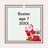 Dog Pet Photo Template Kerstmis - Lichtgewicht Metalen Ornament (Achterkant)