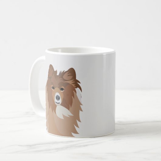 Dog Pet Sheltie Dog Koffiemok (Voorkant links)