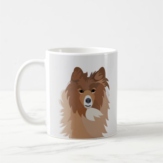 Dog Pet Sheltie Dog Koffiemok (Links)