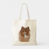Dog Pet Sheltie Dog Tote Bag (Achterkant)