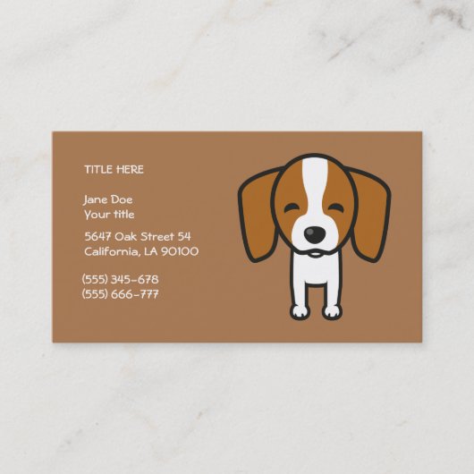 Dog Pet Sitter Visitekaartje Gepersonaliseerd (Voorkant)