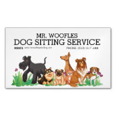 Dog Pet Sitting Service Waterverf Magnetisch Visitekaartje (Voorkant)