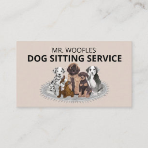 Dog Pet Sitting Waterverf Visitekaartje