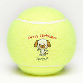 Dog Pet Speelgoed Cute Kerstmis Tennisballen (Achterkant)