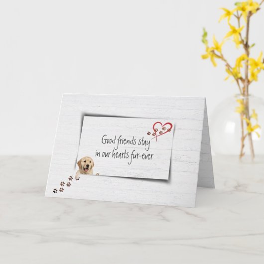 Dog Pet verliest sympathie voor hout Kaart (Gele Bloem)