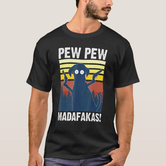 Dog Pew Pew Madafakas Crazy Dogs T-shirt (Voorkant)