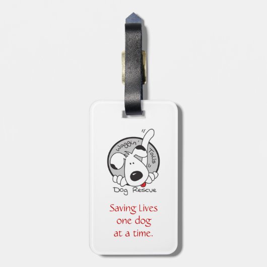 Dog Photo Bagagelabel (Achterkant verticaal)