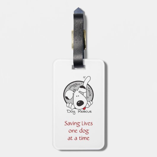 Dog Photo Bagagelabel (Achterkant verticaal)