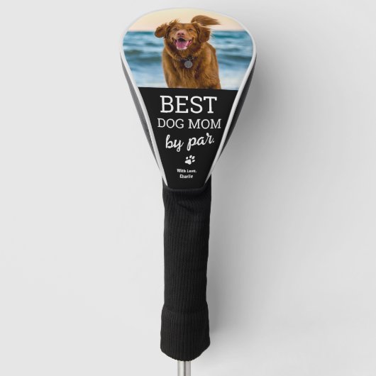 Dog Photo Best DOG MOM by Par Custom Name Golfheadcover (Voorkant)