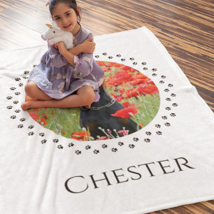 Dog Photo Blanket - persoonlijke toetsencombinatie Fleece Deken