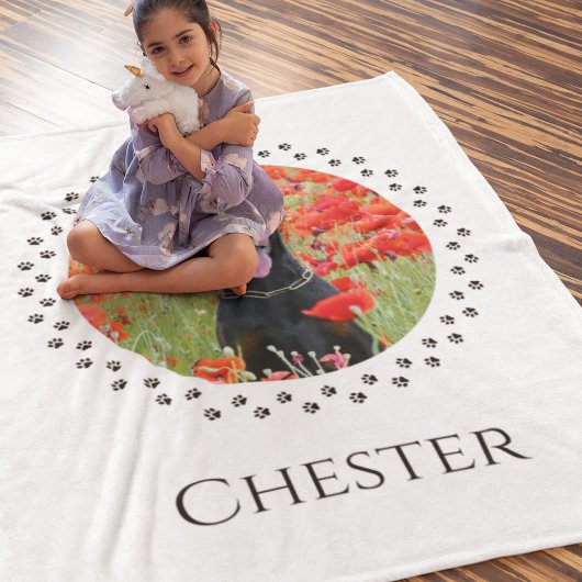 Dog Photo Blanket - persoonlijke toetsencombinatie Fleece Deken