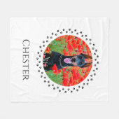 Dog Photo Blanket - persoonlijke toetsencombinatie Fleece Deken (Voorkant (Horizontaal))