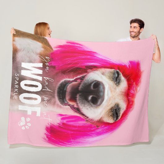 Dog Photo Blanket | U had me bij mij thuis Fleece Deken (In situ)