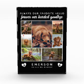 Dog Photo Block Collage Hardest Goodbye Memorial Fotoblokken (Voorkant)