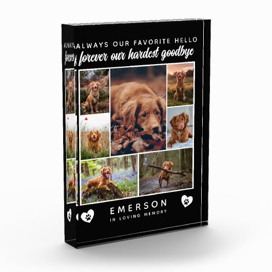 Dog Photo Block Collage Hardest Goodbye Memorial Fotoblokken (Links)