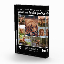 Dog Photo Block Collage Hardest Goodbye Memorial Fotoblokken