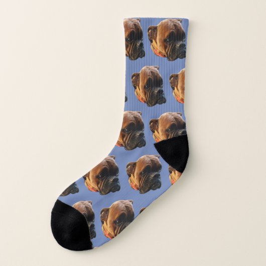 Dog Photo Boxer Puppy Socks Sokken (Links - buitenkant)