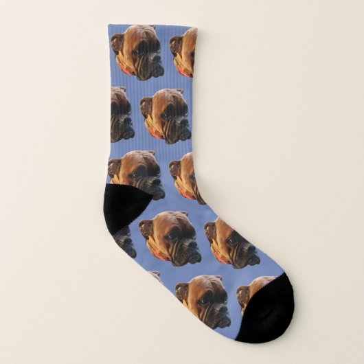 Dog Photo Boxer Puppy Socks Sokken (Links binnenkant)