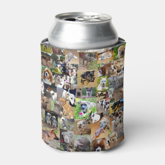 Dog Photo Collage, Koelbox Blikjeskoeler (Blikje Voorkant)