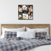 Dog Photo Collage Monogrammed Canvas Afdruk (Insitu (Slaapkamer))