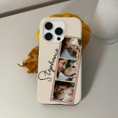 Dog Photo Collage Name Cream Pet  Case-Mate iPhone Case