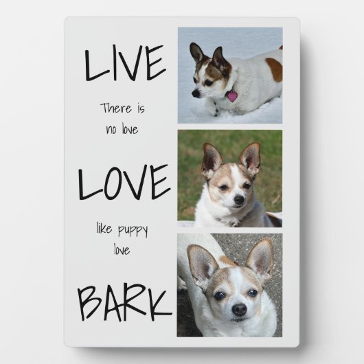 Dog Photo Collage Plaque Fotoplaat (voorkant)