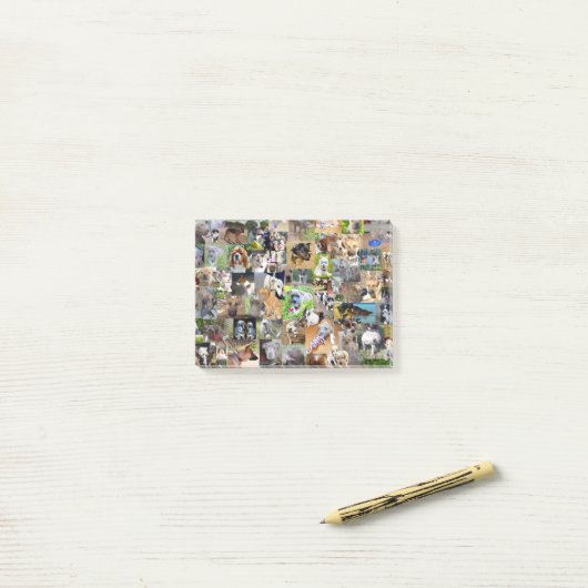 Dog Photo Collage Post-it® Notes (Op bureau)