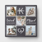 Dog Photo Collage Remembrance Pet Memorial Fotoplaat (Voorkant)