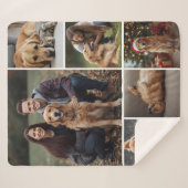 Dog Photo Collage Sherpa Blanket Pet Mom Gift Idea Deken (Voorkant (horizontaal))