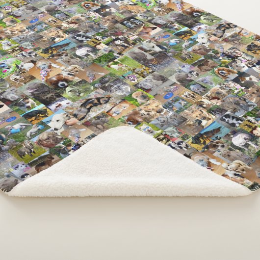 Dog Photo Collage Sherpa Deken (3/4)