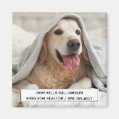 Dog Photo Custom Business Magnet (Voorkant)