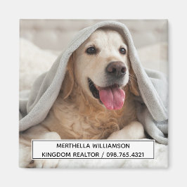 Dog Photo Custom Business Magnet
