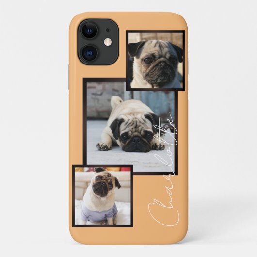 Dog Photo Display, 3 foto's personaliseren Case-Mate iPhone Case (Achterkant)