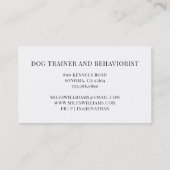 Dog Photo Dog Trainer Behaviorist Visitekaartje (Achterkant)