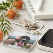 Dog Photo Gift for Dad Sleutelhanger (Voorkant Rechts)