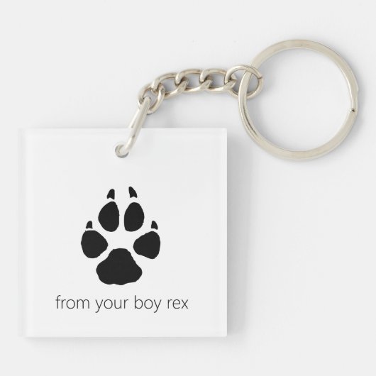 Dog Photo Gift for Dad Sleutelhanger (Achterkant)